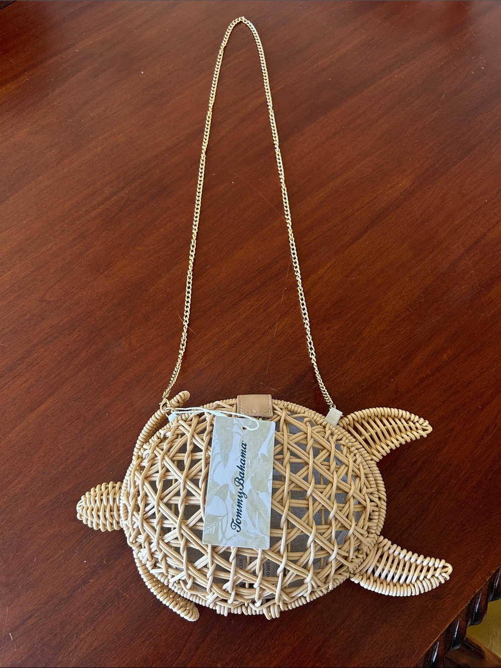 NWT Tommy Bahama Sea Turtle Wicker Rattan Crossbody Purse WW0004 - Picture 2 of 8